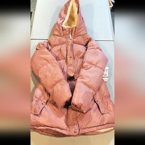 Kensie Girl Blush Pink Puffer Jacket with Hood (7c4)